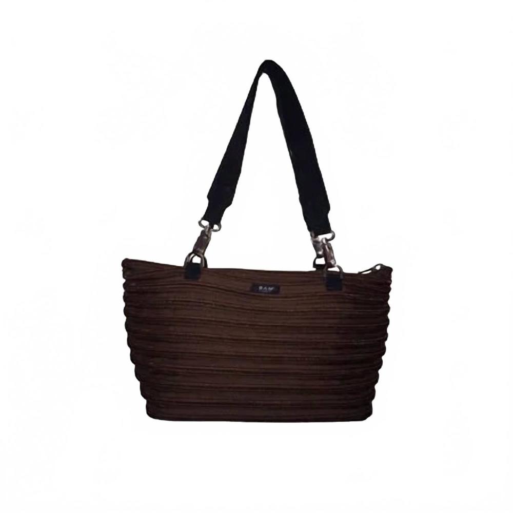 NEW BAM BAGS flat bottom tote bag in walnut